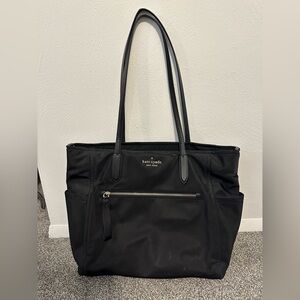 Kate Spade Black Tote/Diaper bag Spacious Durable Design